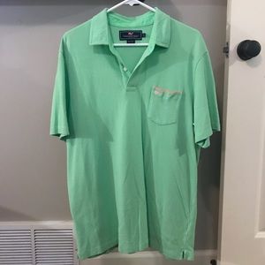 Gently Worn Green Vineyard Vines Collared Shirt